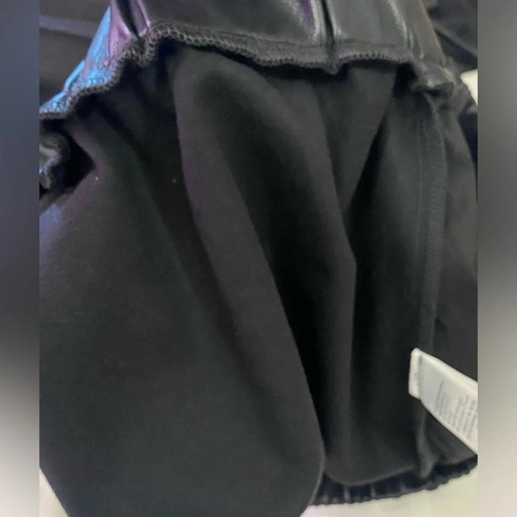 Lisadnyc the drop women black vegan faux leather baggy dress career work pants L - Picture 7 of 12